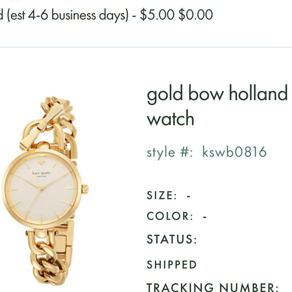 Kare Spade bracelet style gold bow Holland watch - Picture 7 of 7